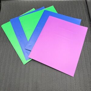 Pen+Gear 2 Pocket Paper Folders with Prongs Multicolor 4 Pack W32ES-GV